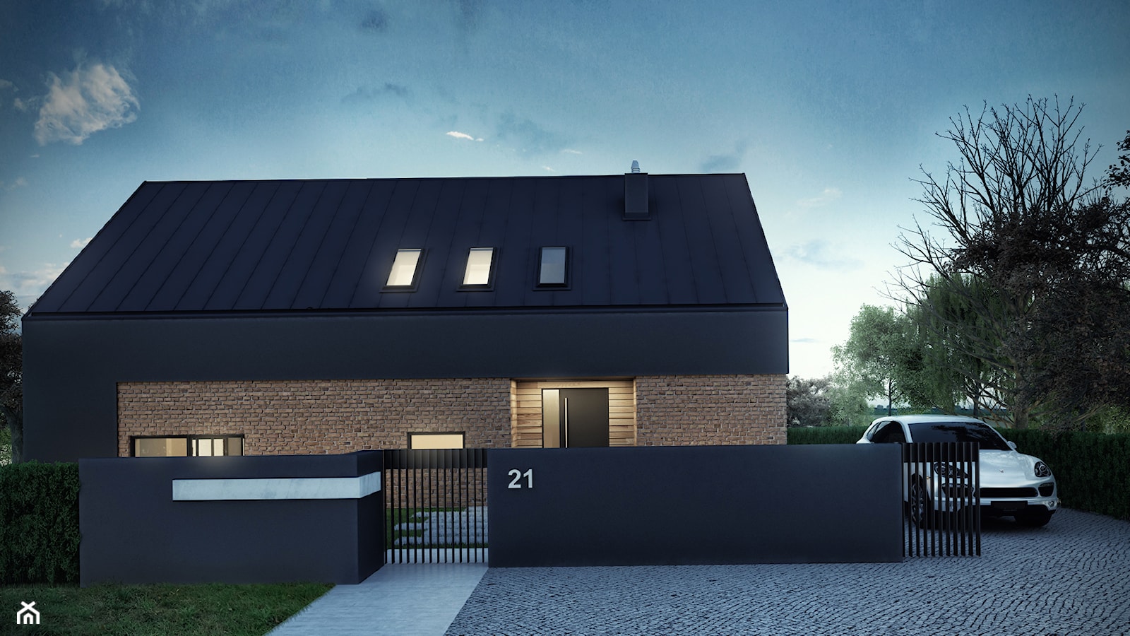Dom w stylu skandynawskim - Małe parterowe domy jednorodzinne murowane z dwuspadowym dachem - zdjęcie od FORMAarchitekci - Homebook