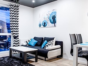 Między bielą z czernią... - Salon, styl nowoczesny - zdjęcie od Perfect Space Interior Design & Construction