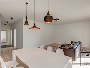 White, Black & Blue - Salon, styl skandynawski - zdjęcie od Perfect Space Interior Design & Construction