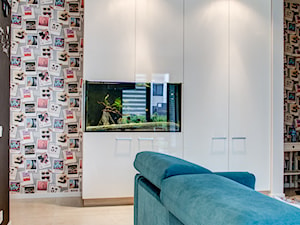 Turkus na salonach - Salon, styl nowoczesny - zdjęcie od Perfect Space Interior Design & Construction