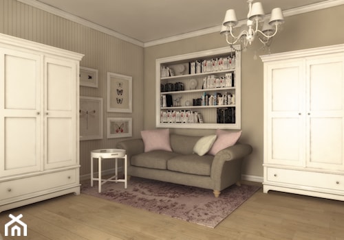 Dom w Gdańsku - Średnia szara sypialnia, styl glamour - zdjęcie od METEOR