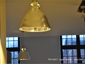 industrialne lampy w wejściu - zdjęcie od OMII. Agata Słoma