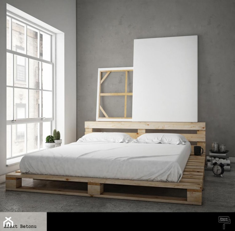 Aranżacje - Średnia biała szara sypialnia, styl industrialny - zdjęcie od Magnat Magia Szlachetnych Barw
