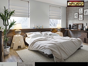 Aranżacje - Średnia biała szara sypialnia - zdjęcie od Magnat Magia Szlachetnych Barw