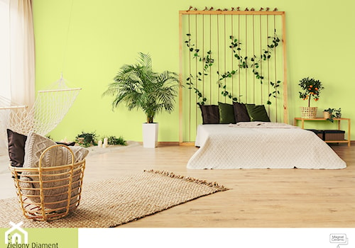 Aranżacje - Duża zielona sypialnia, styl minimalistyczny - zdjęcie od Magnat Magia Szlachetnych Barw