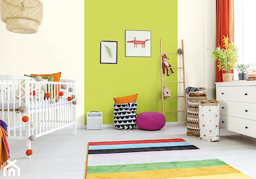 Aranżacje - pokój dziecka - Średni biały zielony pokój dziecka dla niemowlaka dla dziecka dla chłopca dla dziewczynki, styl rustykalny - zdjęcie od Magnat Magia Szlachetnych Barw
