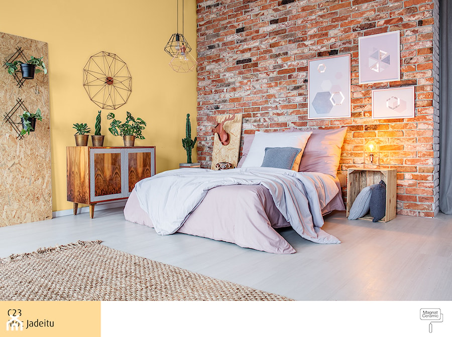 Aranżacje - Średnia pomarańczowa sypialnia, styl vintage - zdjęcie od Magnat Magia Szlachetnych Barw