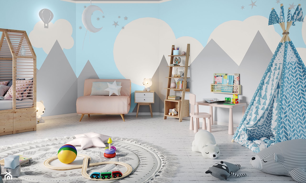 niebieski pokój dziecka