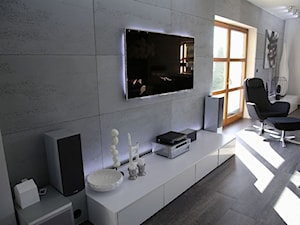 Klasyczne płyty betonowe dekoracyjne Luxum 120x60cm o strukturze średnio porowatej PREMIUM. Kolor sz ... - zdjęcie od Luxum