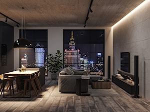 Miejskie wnętrze - Salon, styl industrialny - zdjęcie od Luxum