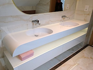 Kolejna duża, podwójna umywalka z szafką od Luxum.Produkty wytwarzane ręcznie, według indywidualnego projektu. - zdjęcie od Luxum
