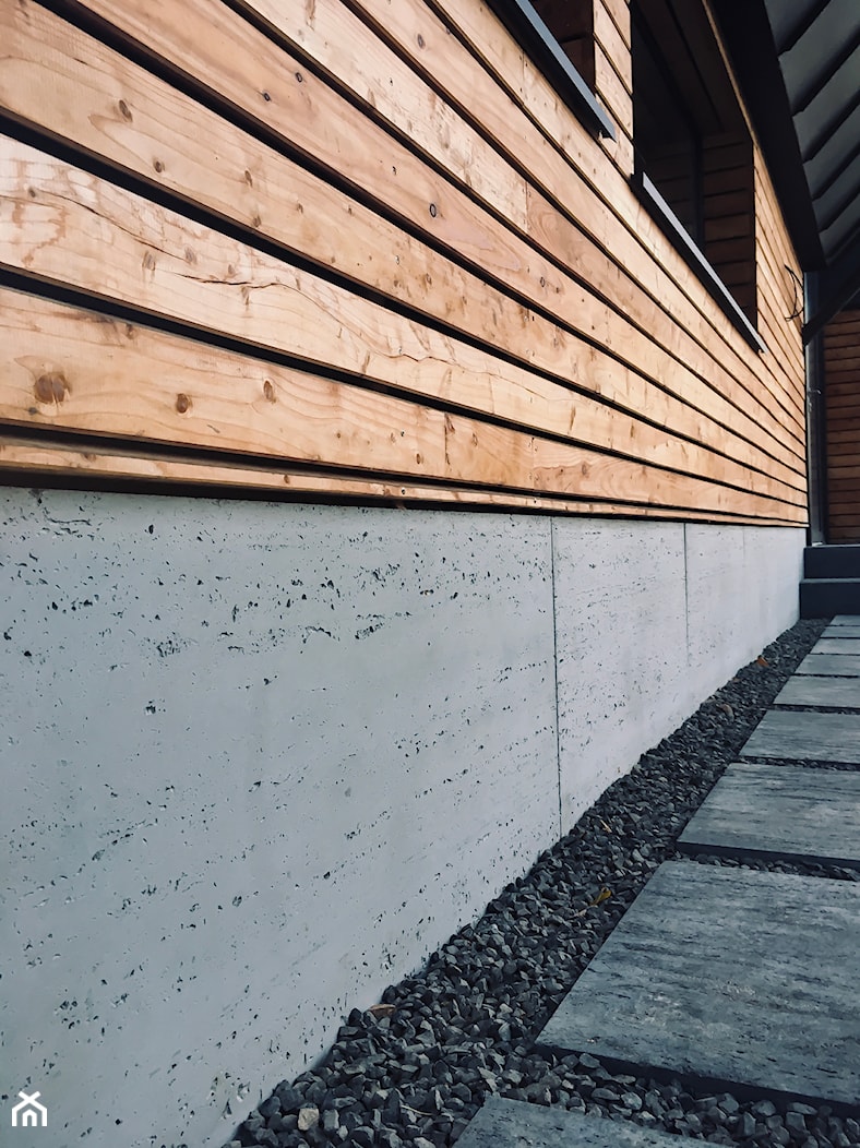 Aranżacja elewacji z betonem architektonicznym - zdjęcie od Luxum - Homebook
