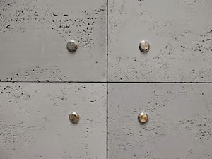 Płyta z betonu architektonicznego z ozdobnymi nakłądkami ze stali szlachetnej - zdjęcie od Luxum