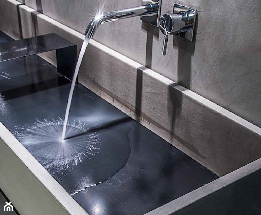 Umywalka o betonowej strukturze - zdjęcie od Luxum