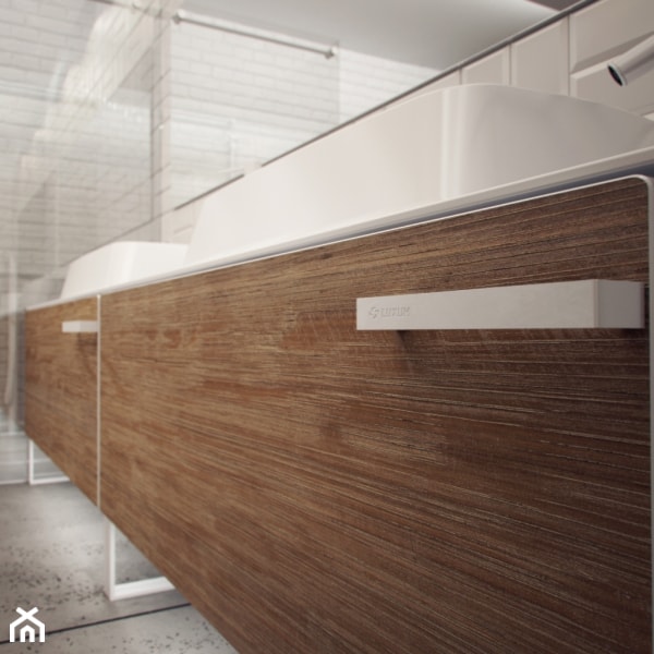 Minimalistyczna łazienka od Luxum - Łazienka, styl minimalistyczny - zdjęcie od Luxum