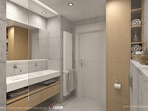 Nowoczesna łazienka - umywalka i beton architektoniczny od LUXUM - Łazienka, styl nowoczesny - zdjęcie od Luxum