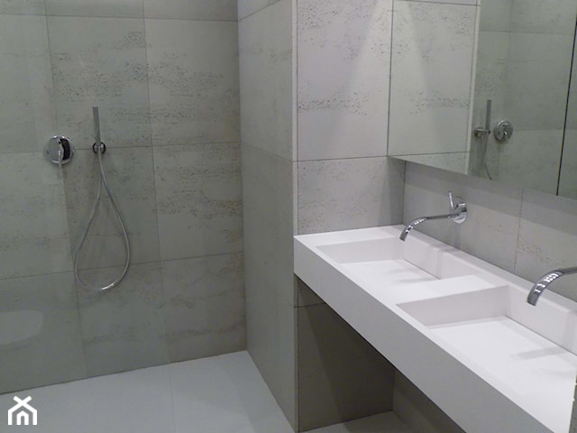 Minimalizm w łazience - beton architektoniczny i wyposażenie sanitarne od Luxum