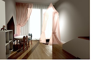 Dom Kielce I - Duży szary pokój dziecka dla dziecka dla dziewczynki, styl skandynawski - zdjęcie od EMKU