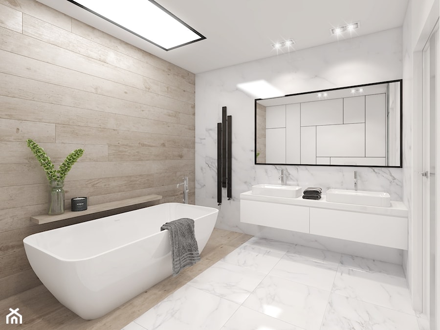 WHITE MARBLE - Łazienka, styl nowoczesny - zdjęcie od NONOVIZ STUDIO