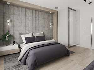 Projekt domu jendorodzinnego 120m2 - Średnia biała sypialnia, styl minimalistyczny - zdjęcie od NONOVIZ STUDIO