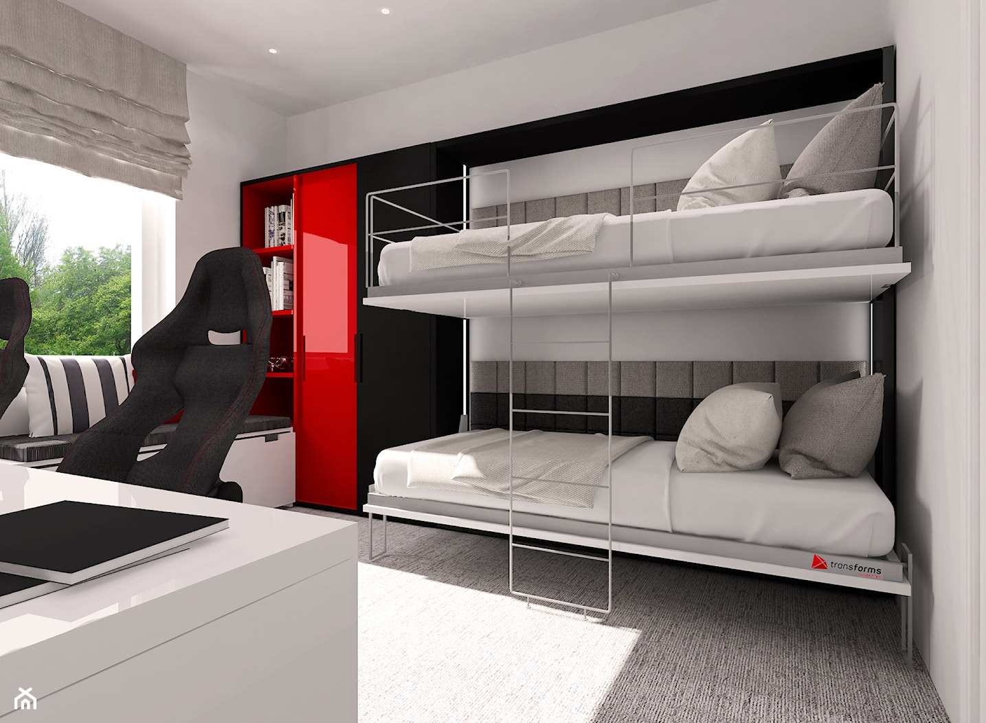 Łóżko piętrowe Smartbed Twin - zdjęcie od Transforms Łóżka Ukryte - Homebook