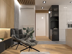 Projekt Apartamentu 104m2 | Wilanów - Salon, styl nowoczesny - zdjęcie od FRAMUGA studio
