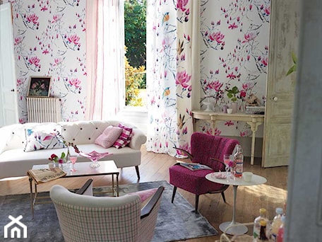 Aranżacje wnętrz - Salon: TKANINA DESIGNERS GUILD-MADAME BUTTERFLY-PEONY - Decodore. Przeglądaj, dodawaj i zapisuj najlepsze zdjęcia, pomysły i inspiracje designerskie. W bazie mamy już prawie milion fotografii!