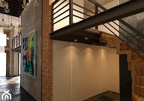 Angel Wawel - Schody wachlarzowe drewniane, styl industrialny - zdjęcie od KONZEPT Architekci