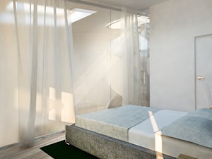 Stolarska II - Duża szara sypialnia, styl minimalistyczny - zdjęcie od KONZEPT Architekci