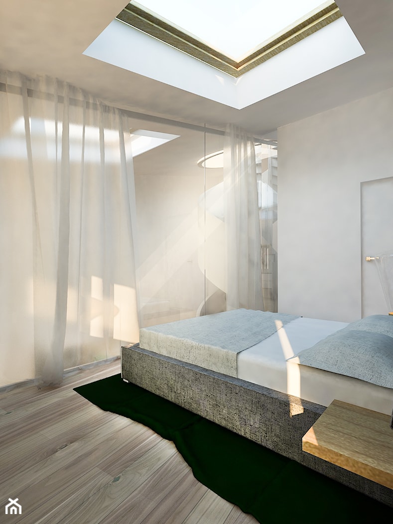 Stolarska II - Duża szara sypialnia, styl minimalistyczny - zdjęcie od KONZEPT Architekci - Homebook