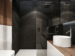 Grzegórzecka II - Mała bez okna łazienka, styl minimalistyczny - zdjęcie od KONZEPT Architekci