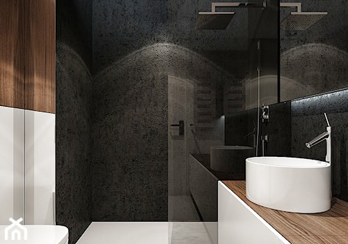 Grzegórzecka II - Mała bez okna łazienka, styl minimalistyczny - zdjęcie od KONZEPT Architekci