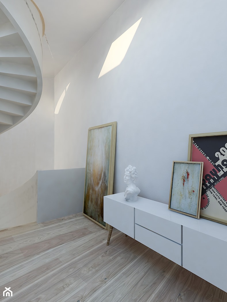 Stolarska II - Średni biały hol / przedpokój, styl minimalistyczny - zdjęcie od KONZEPT Architekci - Homebook