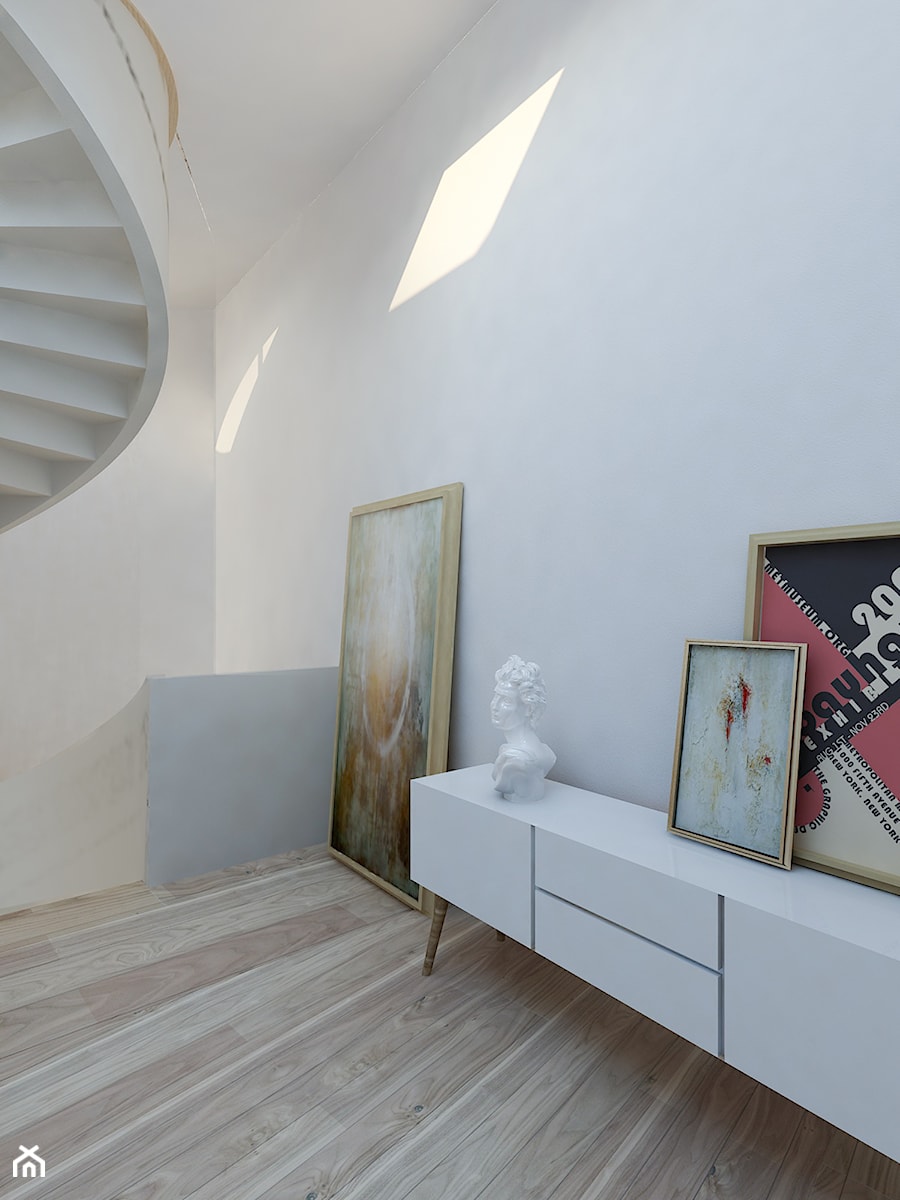 Stolarska II - Średni biały hol / przedpokój, styl minimalistyczny - zdjęcie od KONZEPT Architekci