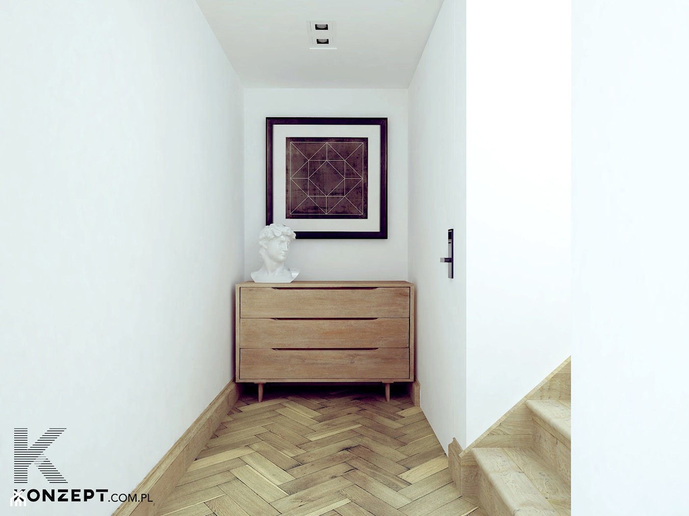 Stolarska II - Mały biały hol / przedpokój, styl tradycyjny - zdjęcie od KONZEPT Architekci - Homebook