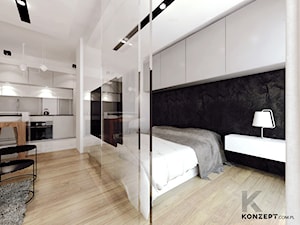 Angel Wawel III - Mała czarna sypialnia, styl nowoczesny - zdjęcie od KONZEPT Architekci