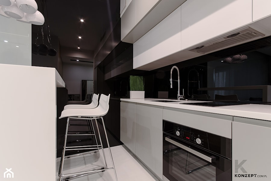 Micro apartament - Kuchnia, styl nowoczesny - zdjęcie od KONZEPT Architekci
