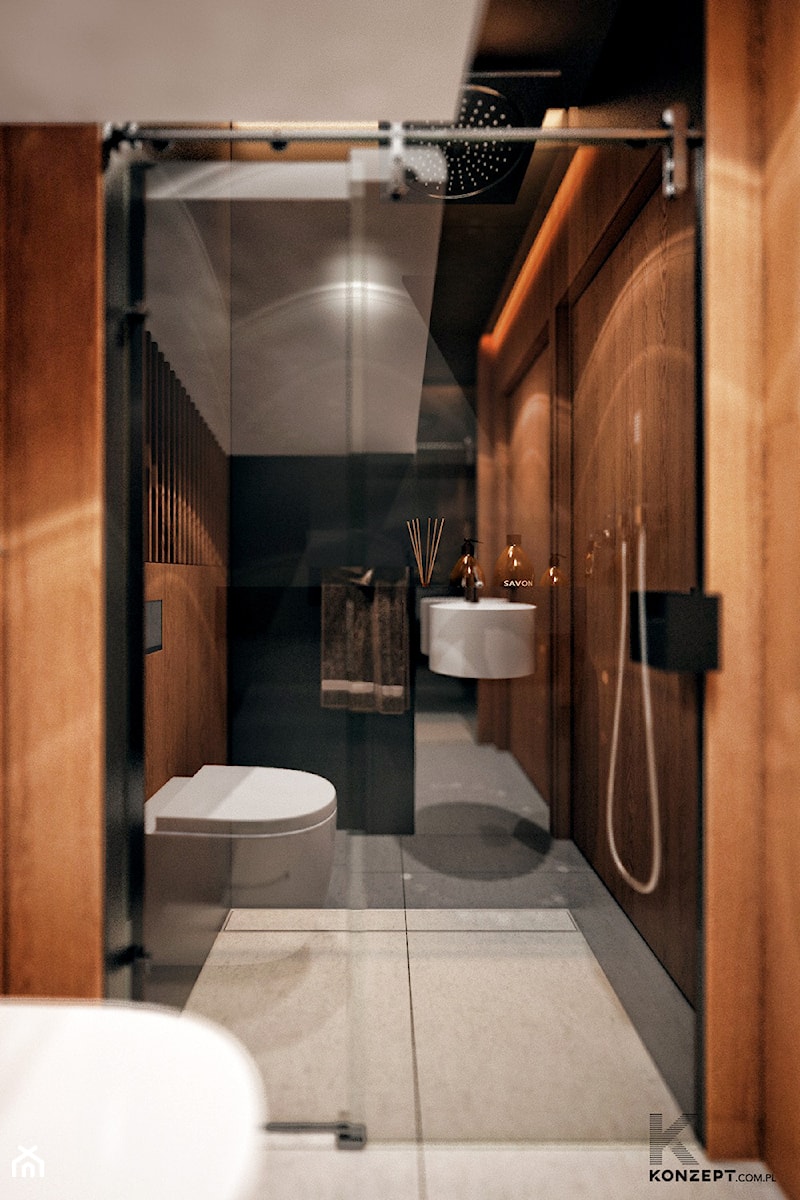 Wieliczka - Mała bez okna łazienka, styl nowoczesny - zdjęcie od KONZEPT Architekci