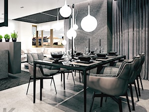 Gen. Kościuszki - Średnia jadalnia w salonie, styl minimalistyczny - zdjęcie od KONZEPT Architekci