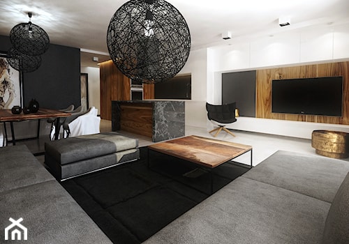 Pod Złotym Globem - Salon, styl minimalistyczny - zdjęcie od KONZEPT Architekci