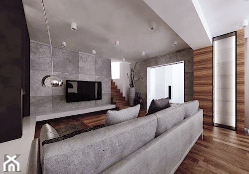Cechowa - Salon, styl minimalistyczny - zdjęcie od KONZEPT Architekci