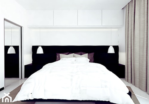 Angel Wawel II - Mała biała sypialnia, styl minimalistyczny - zdjęcie od KONZEPT Architekci