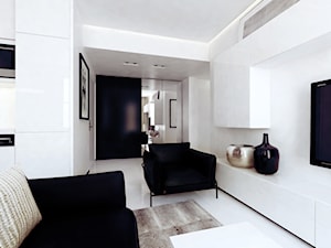 Angel Wawel II - Mały biały salon, styl minimalistyczny - zdjęcie od KONZEPT Architekci