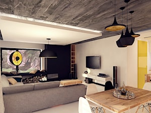 Dom w Skale - Salon, styl nowoczesny - zdjęcie od KONZEPT Architekci