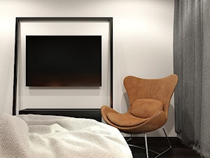 Radom - Duża szara sypialnia, styl nowoczesny - zdjęcie od KONZEPT Architekci