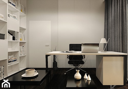 Radom - Średnie w osobnym pomieszczeniu szare biuro, styl nowoczesny - zdjęcie od KONZEPT Architekci