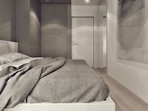 Plac Bohaterów Getta - Średnia szara sypialnia, styl minimalistyczny - zdjęcie od KONZEPT Architekci