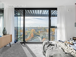 Nowoczesny LOFT - Duża biała sypialnia, styl nowoczesny - zdjęcie od Pracownia Architektury Wnętrz Decoroom