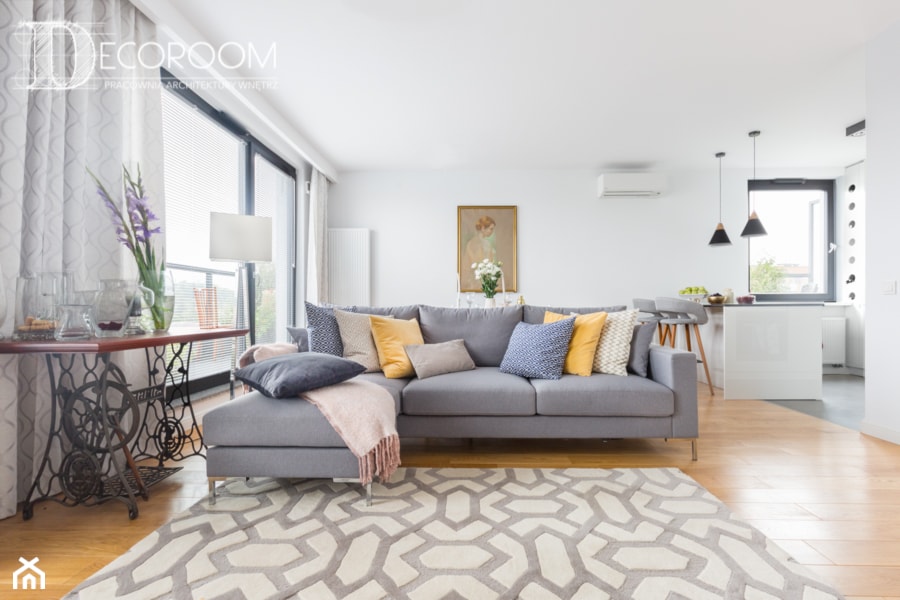Przytulne mieszkanie - Salon, styl nowoczesny - zdjęcie od Pracownia Architektury Wnętrz Decoroom