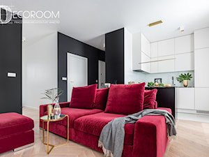 Apartament na Warszawskim Mokotowie - Salon, styl nowoczesny - zdjęcie od Pracownia Architektury Wnętrz Decoroom